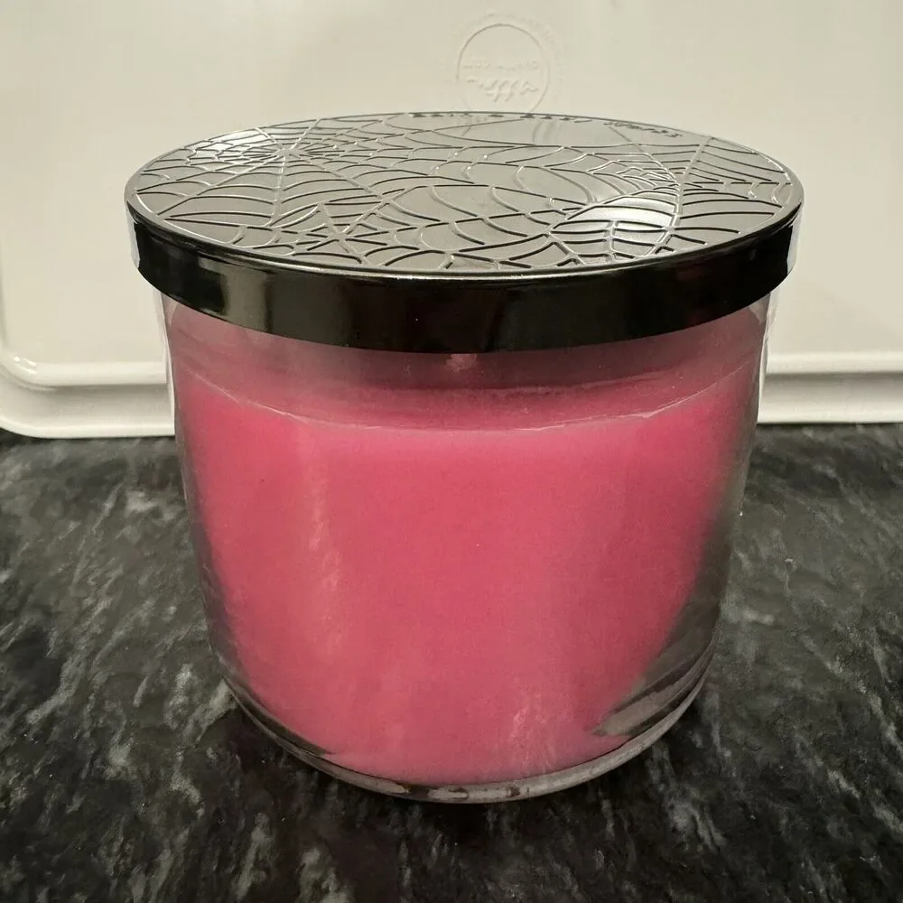 NEW Bath & Body Works Halloween Gouhl Friend 3 Wick Candle Skull Spider Web - Picture 4 of 7